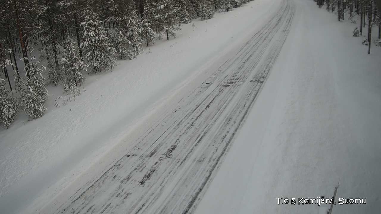 Weather Camera Image Väg 5 Kemi träsk, Suomu, Kemijärvi, Lappi