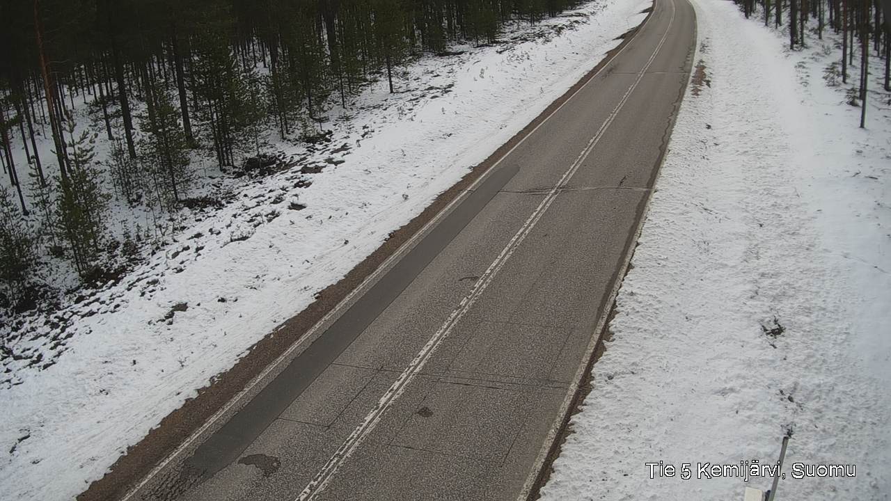 Weather Camera Image Road 5 Kemijärvi, Suomu, Kemijärvi, Lappi
