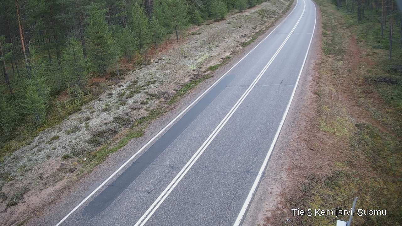 Weather Camera Image Väg 5 Kemi träsk, Suomu, Kemijärvi, Lappi