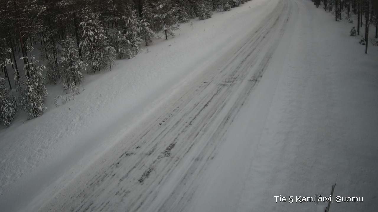 Weather Camera Image Väg 5 Kemi träsk, Suomu, Kemijärvi, Lappi