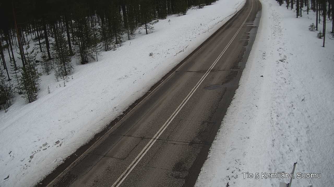 Weather Camera Image Road 5 Kemijärvi, Suomu, Kemijärvi, Lappi