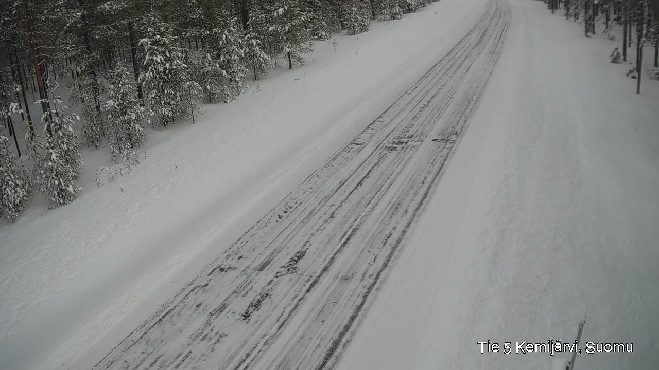 Weather Camera Image Väg 5 Kemi träsk, Suomu, Kemijärvi, Lappi