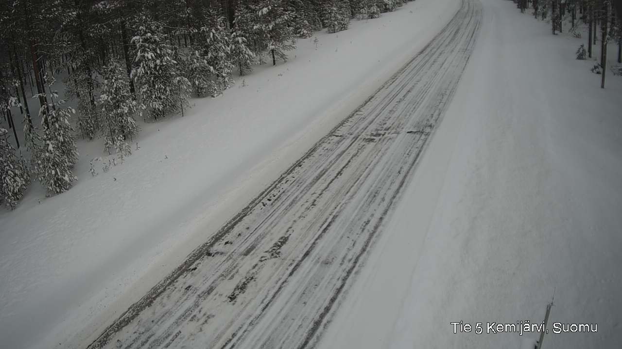 Weather Camera Image Väg 5 Kemi träsk, Suomu, Kemijärvi, Lappi