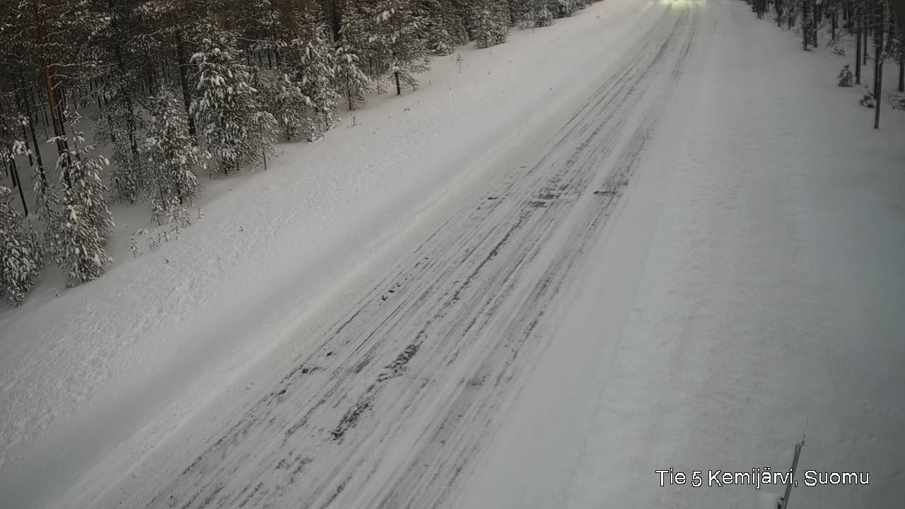 Weather Camera Image Väg 5 Kemi träsk, Suomu, Kemijärvi, Lappi