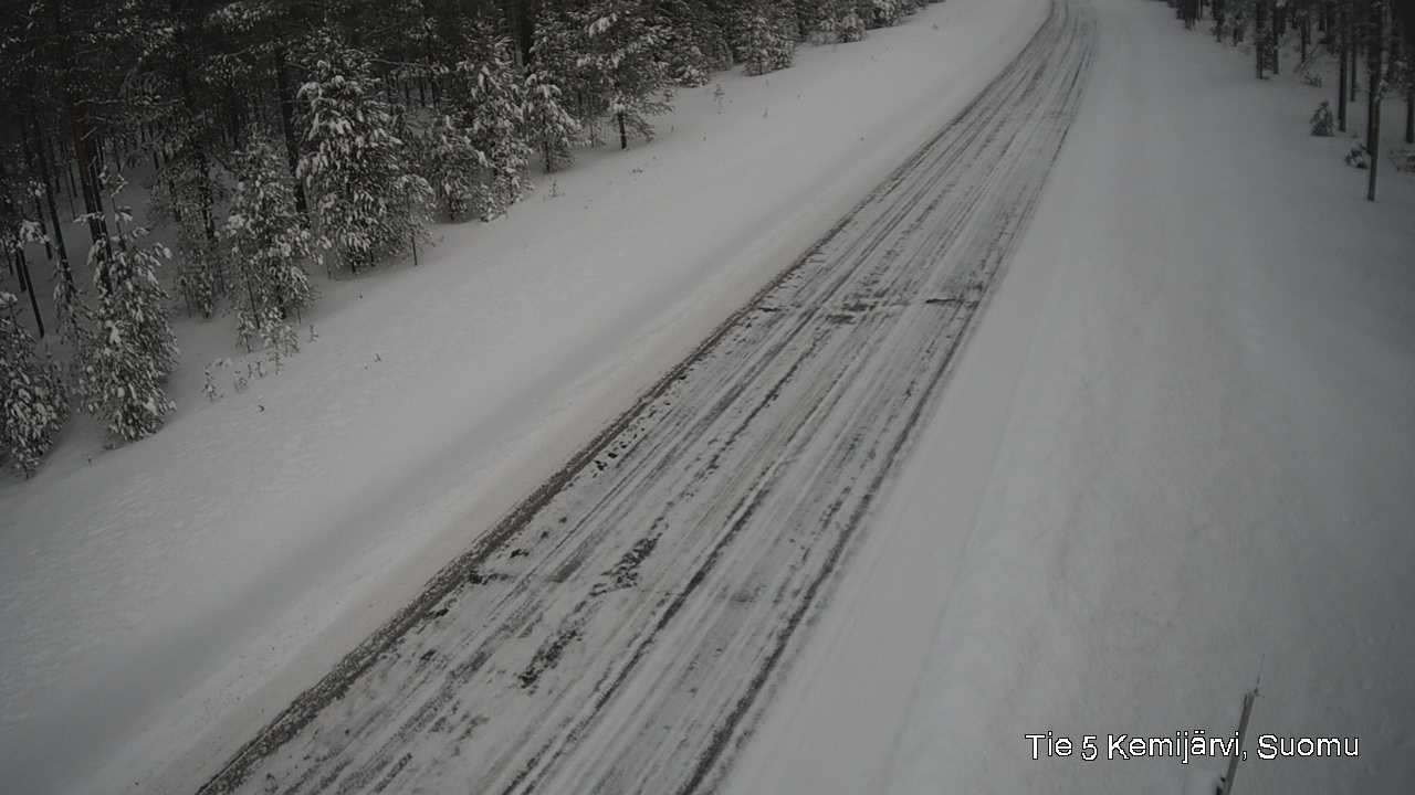Weather Camera Image Väg 5 Kemi träsk, Suomu, Kemijärvi, Lappi