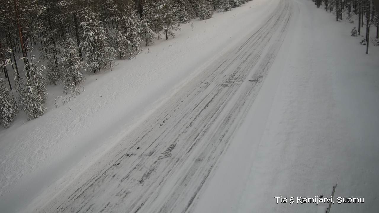 Weather Camera Image Väg 5 Kemi träsk, Suomu, Kemijärvi, Lappi