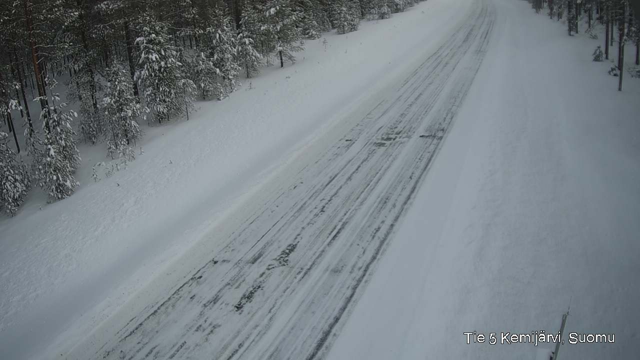 Weather Camera Image Väg 5 Kemi träsk, Suomu, Kemijärvi, Lappi