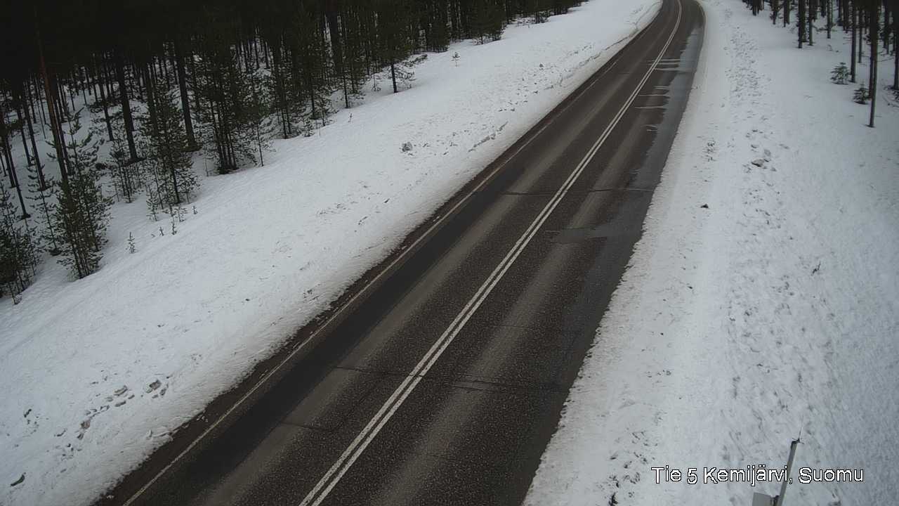 Weather Camera Image Road 5 Kemijärvi, Suomu, Kemijärvi, Lappi