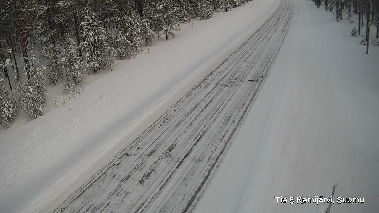 Weather Camera Image Väg 5 Kemi träsk, Suomu, Kemijärvi, Lappi