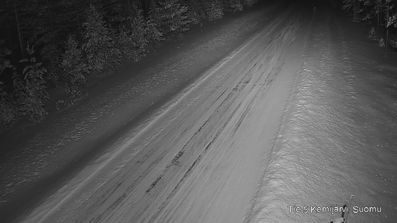 Weather Camera Image Väg 5 Kemi träsk, Suomu, Kemijärvi, Lappi
