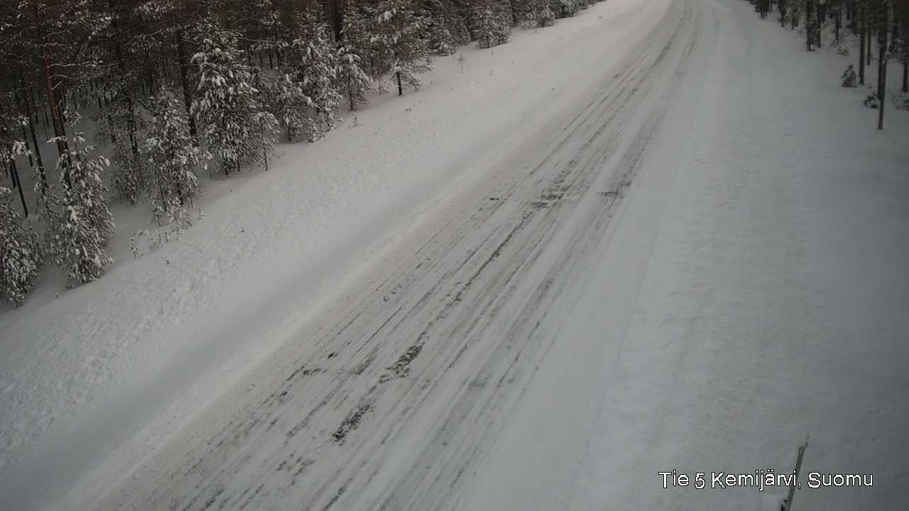 Weather Camera Image Väg 5 Kemi träsk, Suomu, Kemijärvi, Lappi