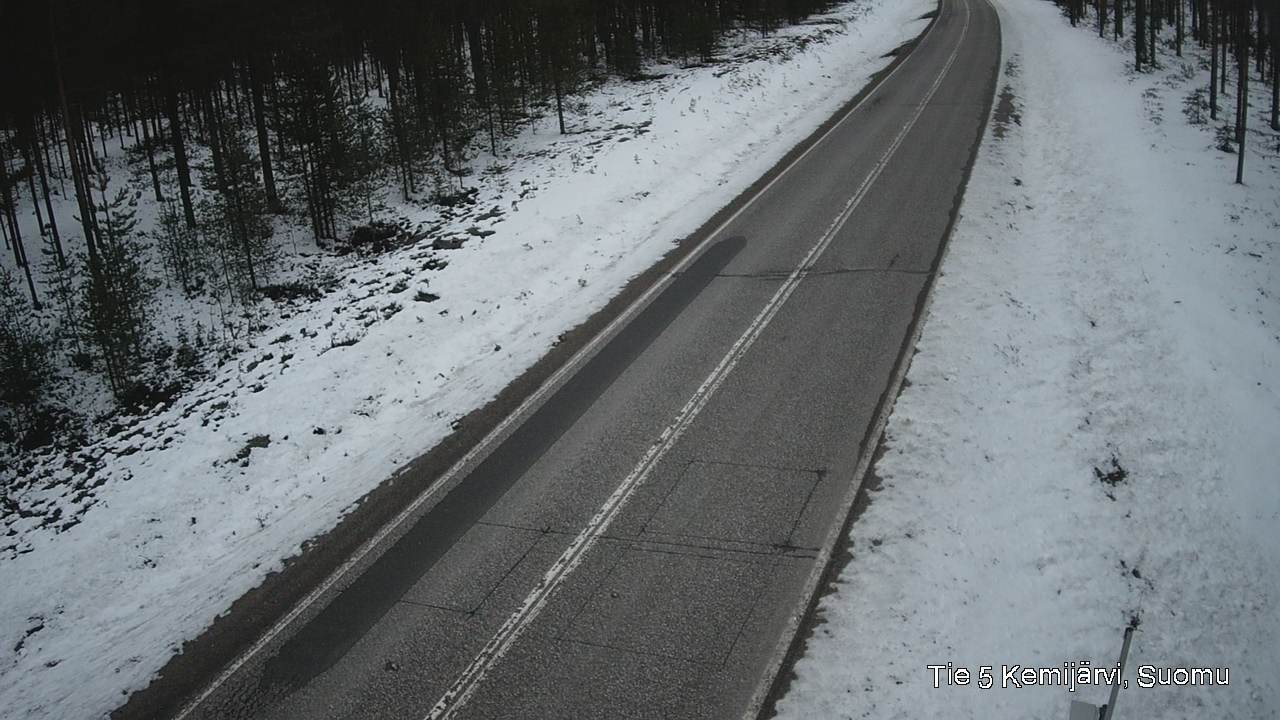 Weather Camera Image Road 5 Kemijärvi, Suomu, Kemijärvi, Lappi