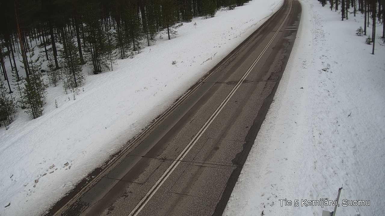 Weather Camera Image Väg 5 Kemi träsk, Suomu, Kemijärvi, Lappi