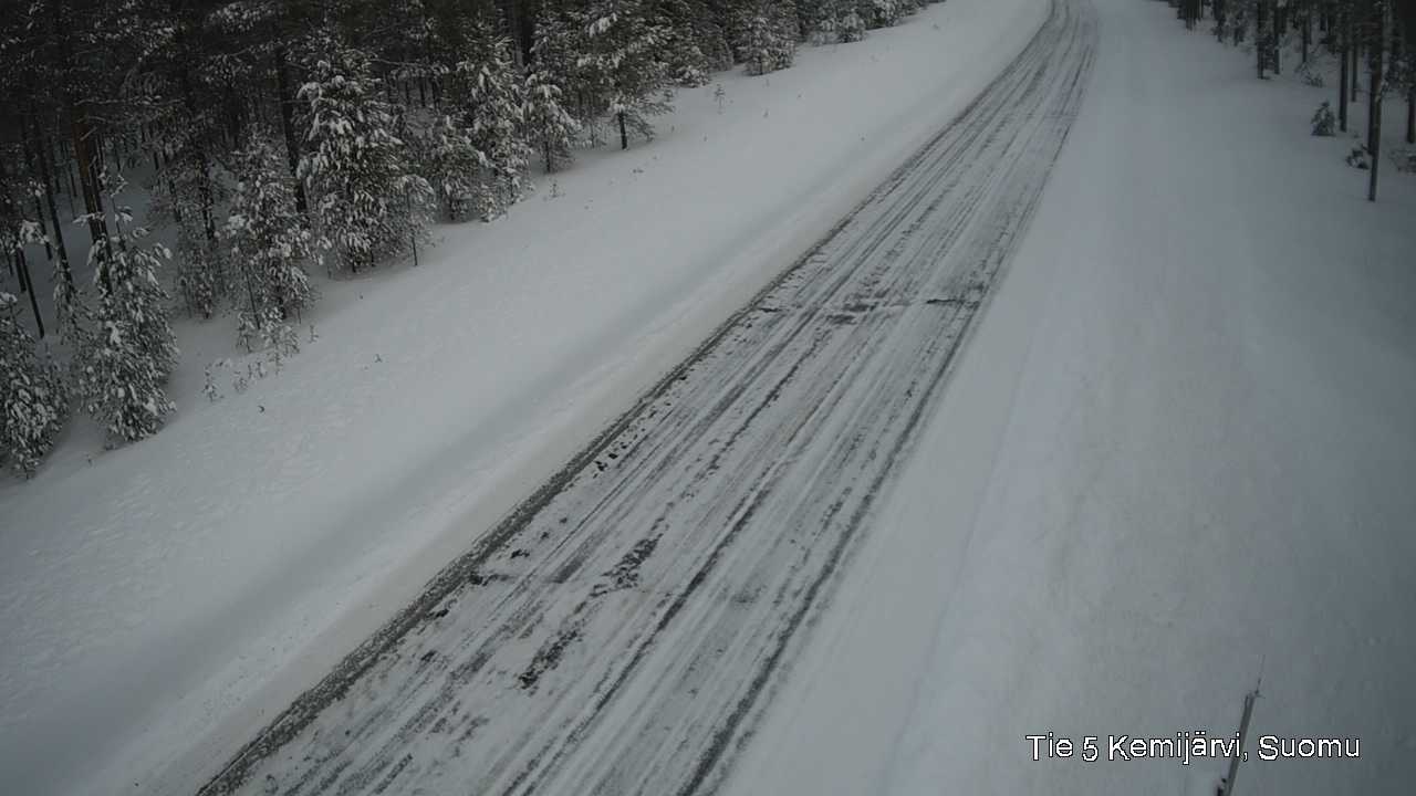 Weather Camera Image Väg 5 Kemi träsk, Suomu, Kemijärvi, Lappi