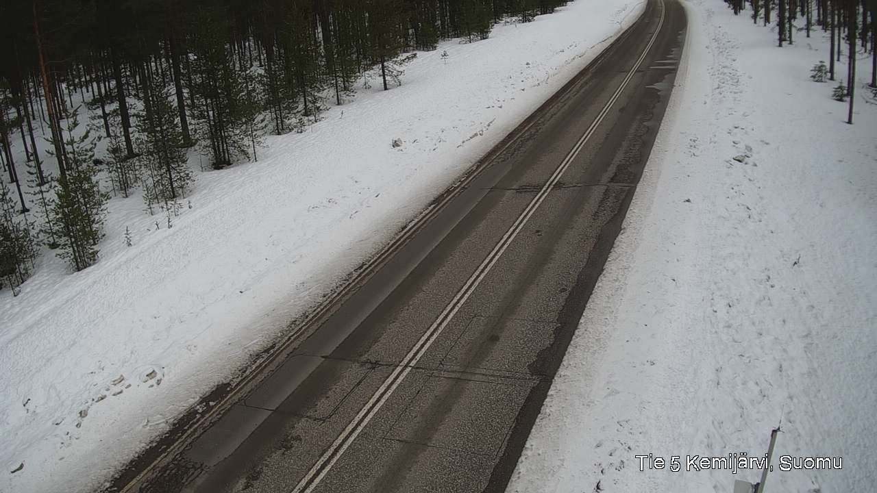 Weather Camera Image Väg 5 Kemi träsk, Suomu, Kemijärvi, Lappi
