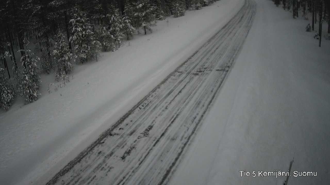 Weather Camera Image Väg 5 Kemi träsk, Suomu, Kemijärvi, Lappi