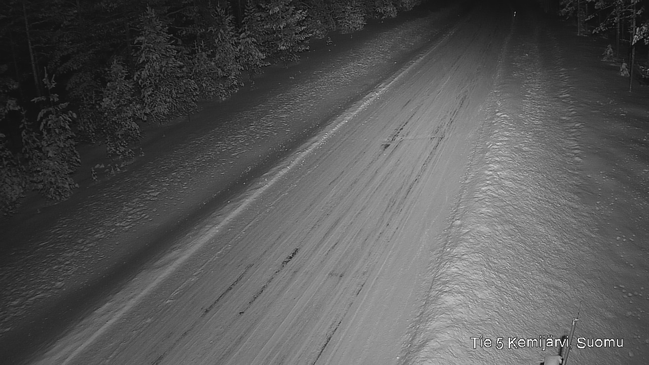 Weather Camera Image Väg 5 Kemi träsk, Suomu, Kemijärvi, Lappi