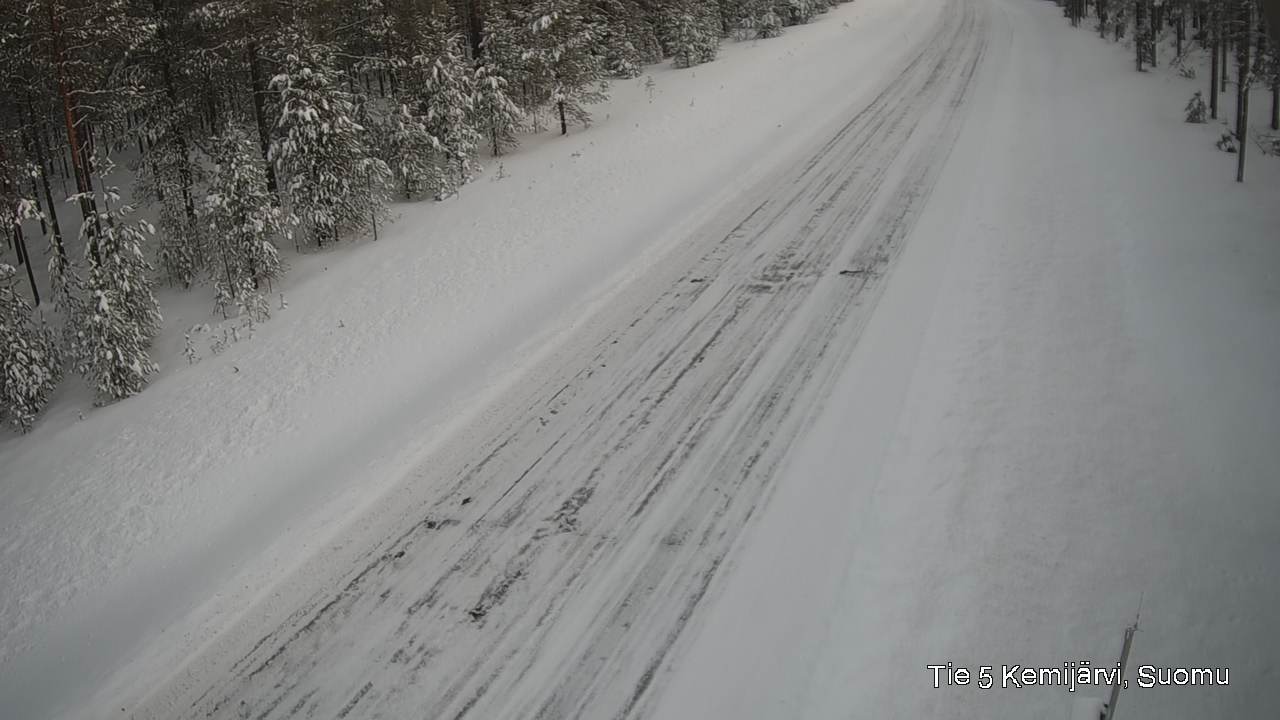 Weather Camera Image Väg 5 Kemi träsk, Suomu, Kemijärvi, Lappi