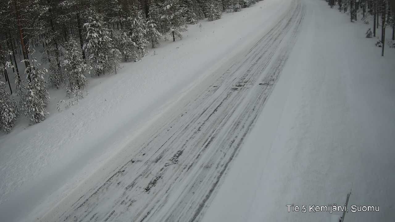 Weather Camera Image Väg 5 Kemi träsk, Suomu, Kemijärvi, Lappi