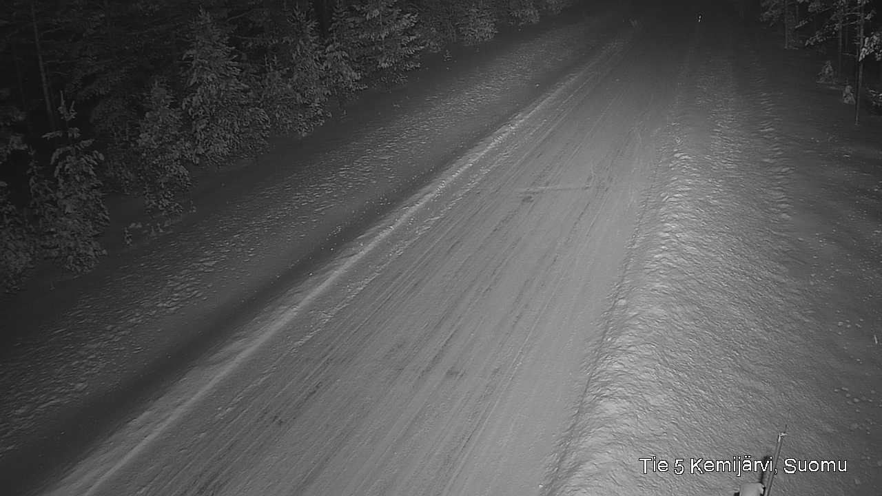 Weather Camera Image Väg 5 Kemi träsk, Suomu, Kemijärvi, Lappi