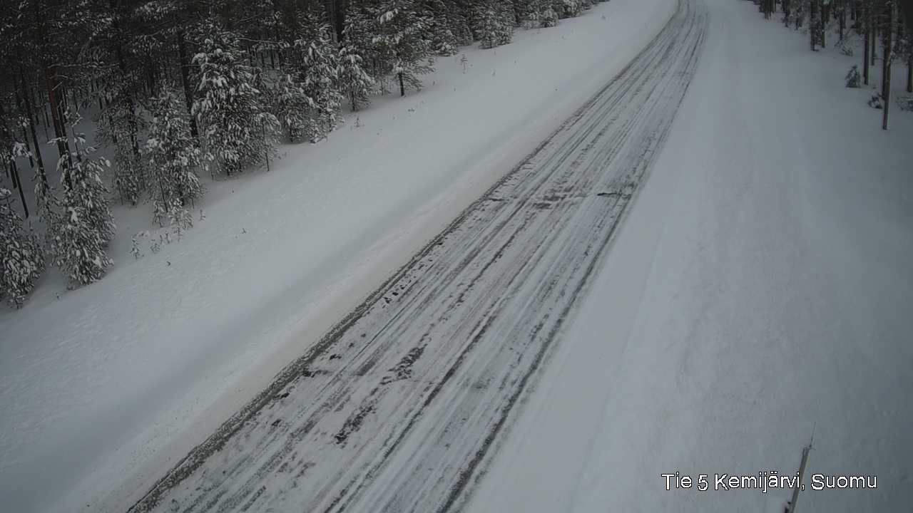 Weather Camera Image Väg 5 Kemi träsk, Suomu, Kemijärvi, Lappi