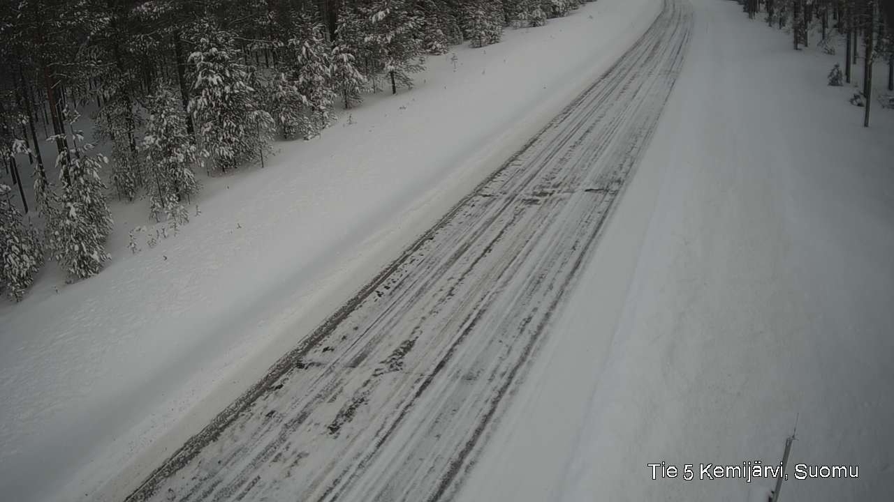 Weather Camera Image Väg 5 Kemi träsk, Suomu, Kemijärvi, Lappi