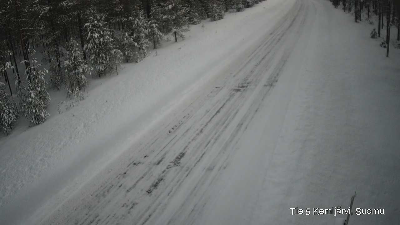 Weather Camera Image Väg 5 Kemi träsk, Suomu, Kemijärvi, Lappi