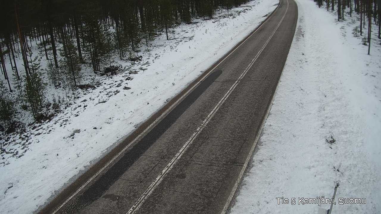 Weather Camera Image Väg 5 Kemi träsk, Suomu, Kemijärvi, Lappi