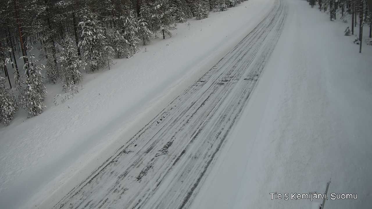 Weather Camera Image Väg 5 Kemi träsk, Suomu, Kemijärvi, Lappi