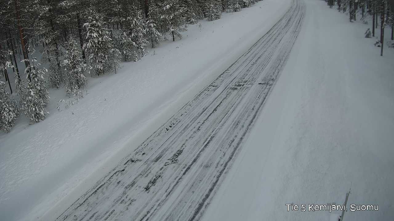 Weather Camera Image Väg 5 Kemi träsk, Suomu, Kemijärvi, Lappi