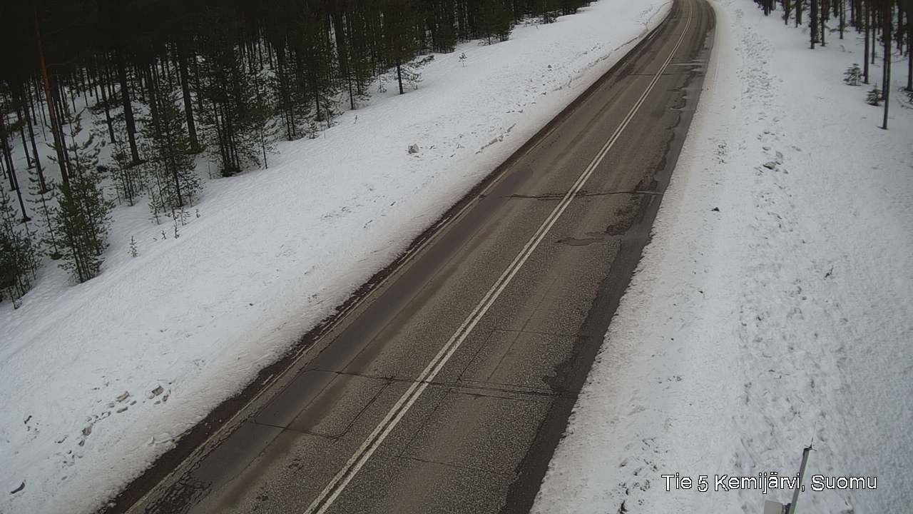 Weather Camera Image Väg 5 Kemi träsk, Suomu, Kemijärvi, Lappi