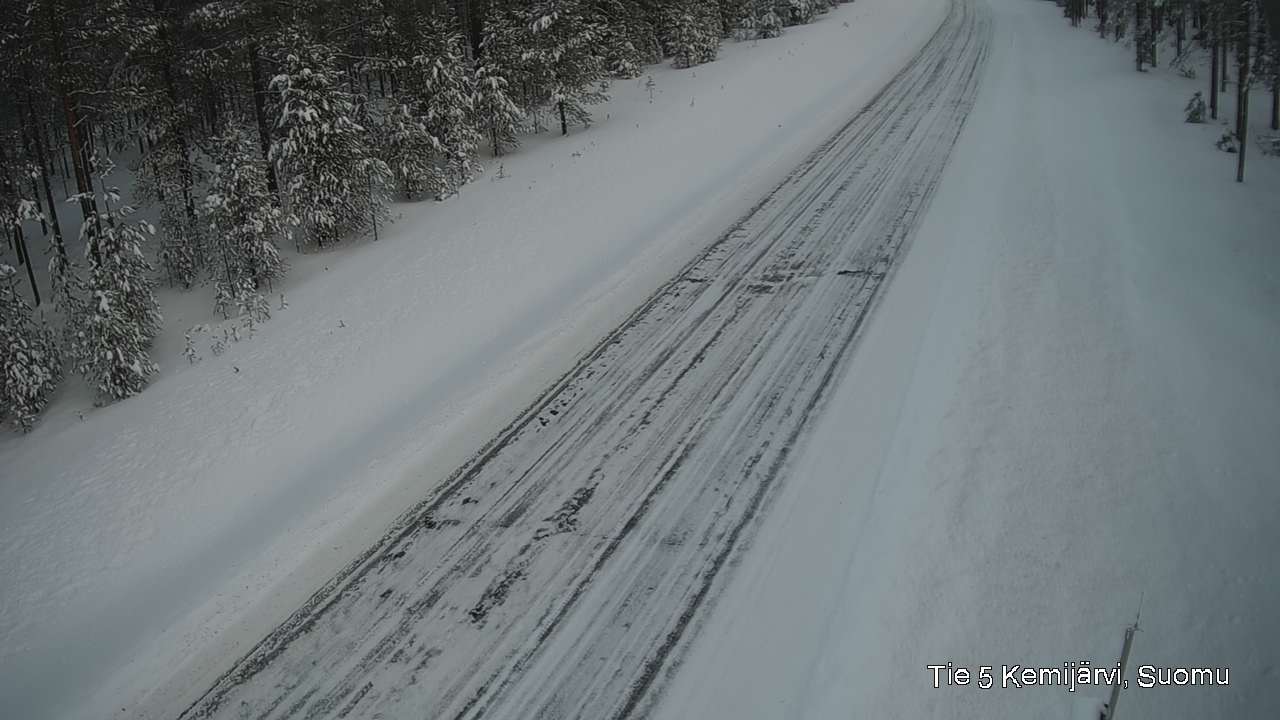 Weather Camera Image Väg 5 Kemi träsk, Suomu, Kemijärvi, Lappi
