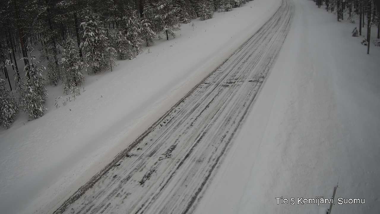 Weather Camera Image Väg 5 Kemi träsk, Suomu, Kemijärvi, Lappi