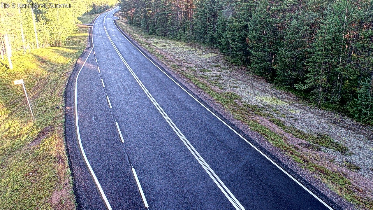 Weather Camera Image Road 5 Kemijärvi, Suomu, Kemijärvi, Lappi