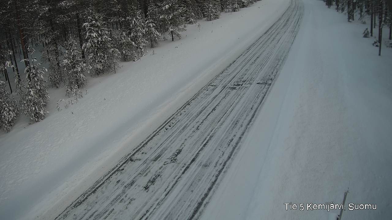 Weather Camera Image Väg 5 Kemi träsk, Suomu, Kemijärvi, Lappi