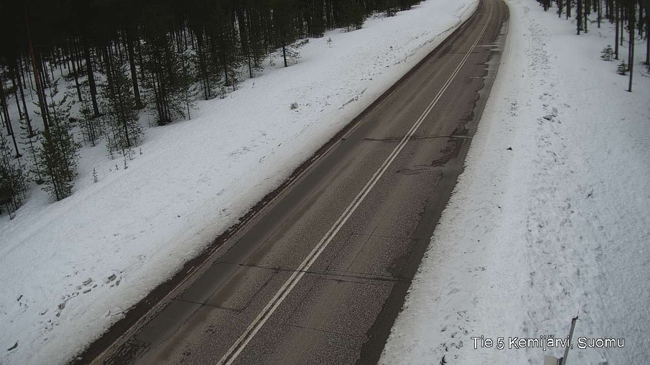 Weather Camera Image Väg 5 Kemi träsk, Suomu, Kemijärvi, Lappi