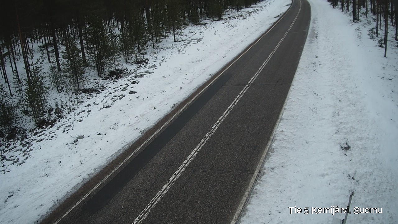 Weather Camera Image Väg 5 Kemi träsk, Suomu, Kemijärvi, Lappi