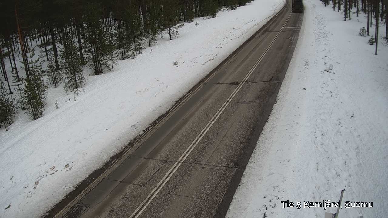 Weather Camera Image Väg 5 Kemi träsk, Suomu, Kemijärvi, Lappi
