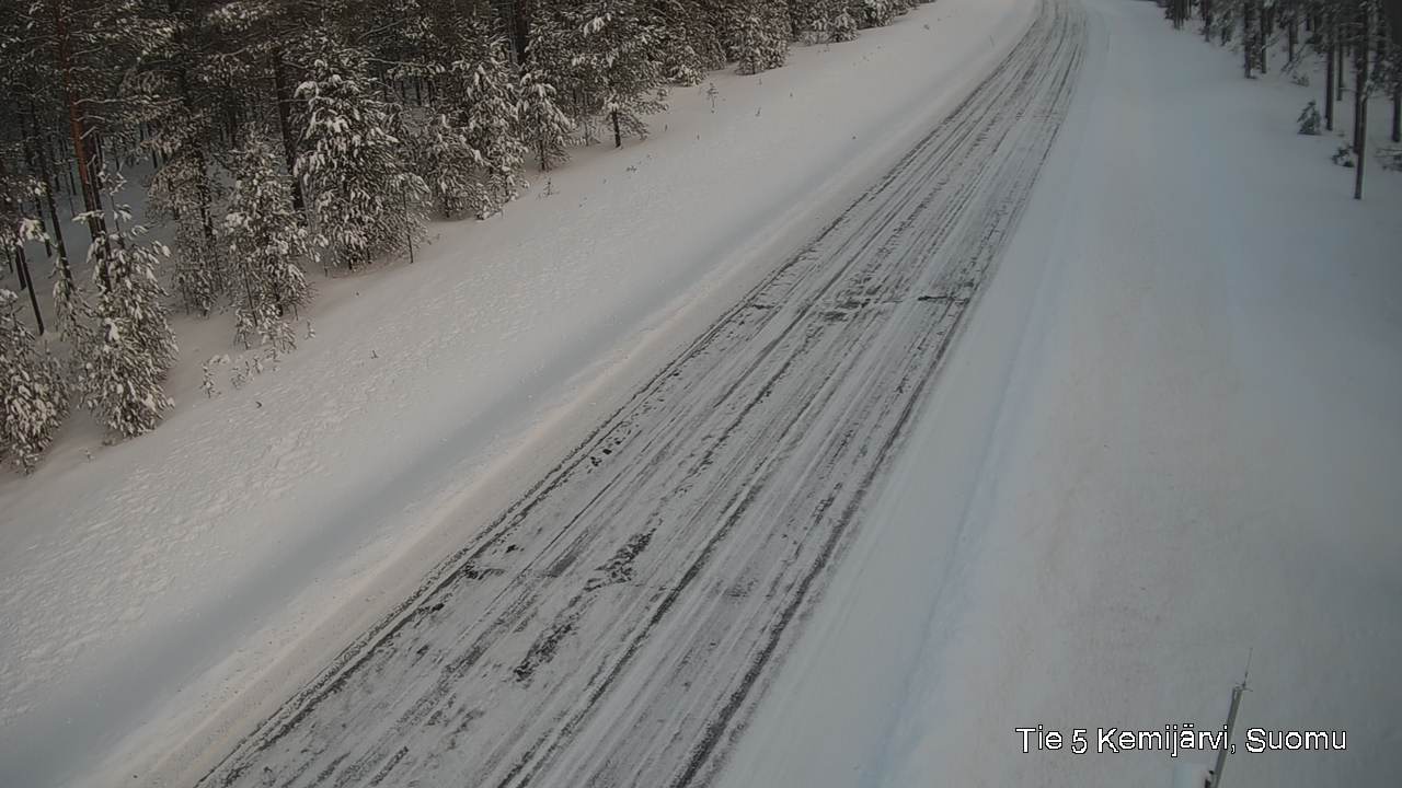 Weather Camera Image Väg 5 Kemi träsk, Suomu, Kemijärvi, Lappi
