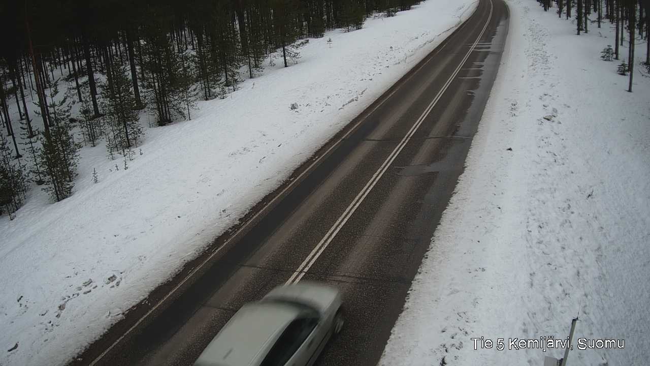 Weather Camera Image Road 5 Kemijärvi, Suomu, Kemijärvi, Lappi