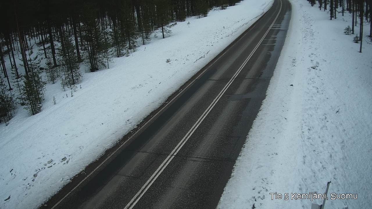 Weather Camera Image Road 5 Kemijärvi, Suomu, Kemijärvi, Lappi
