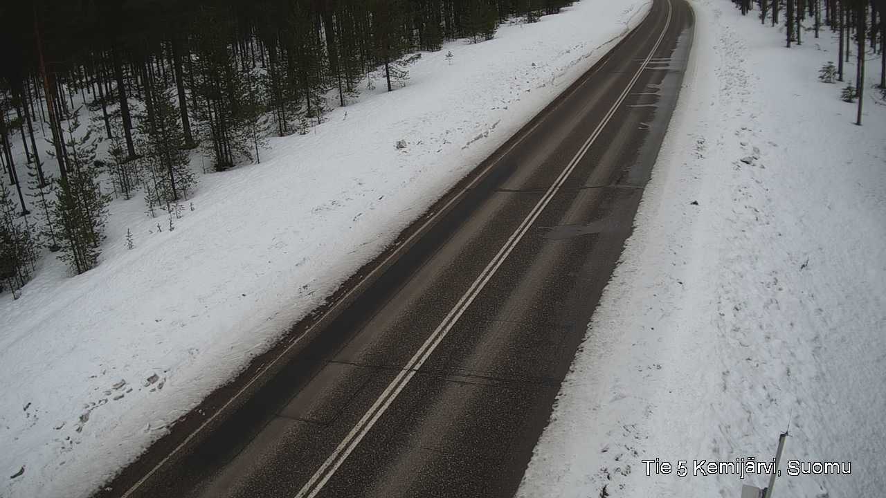Weather Camera Image Road 5 Kemijärvi, Suomu, Kemijärvi, Lappi
