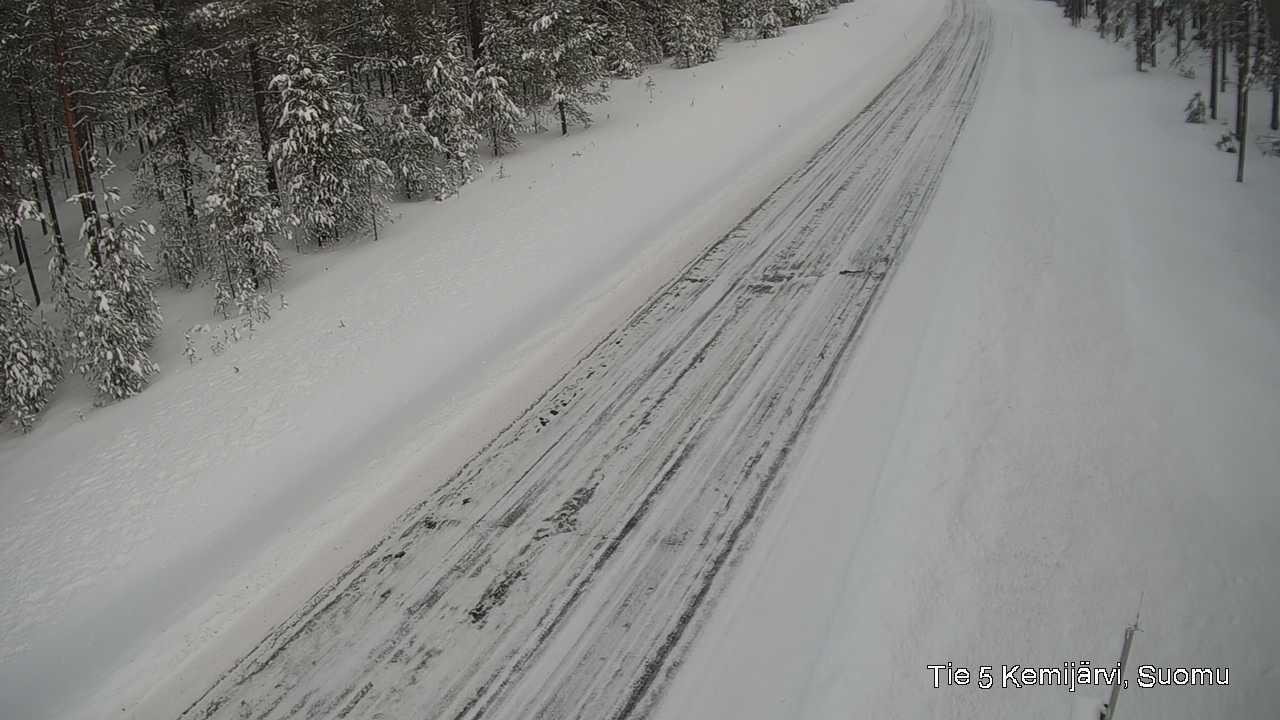 Weather Camera Image Väg 5 Kemi träsk, Suomu, Kemijärvi, Lappi