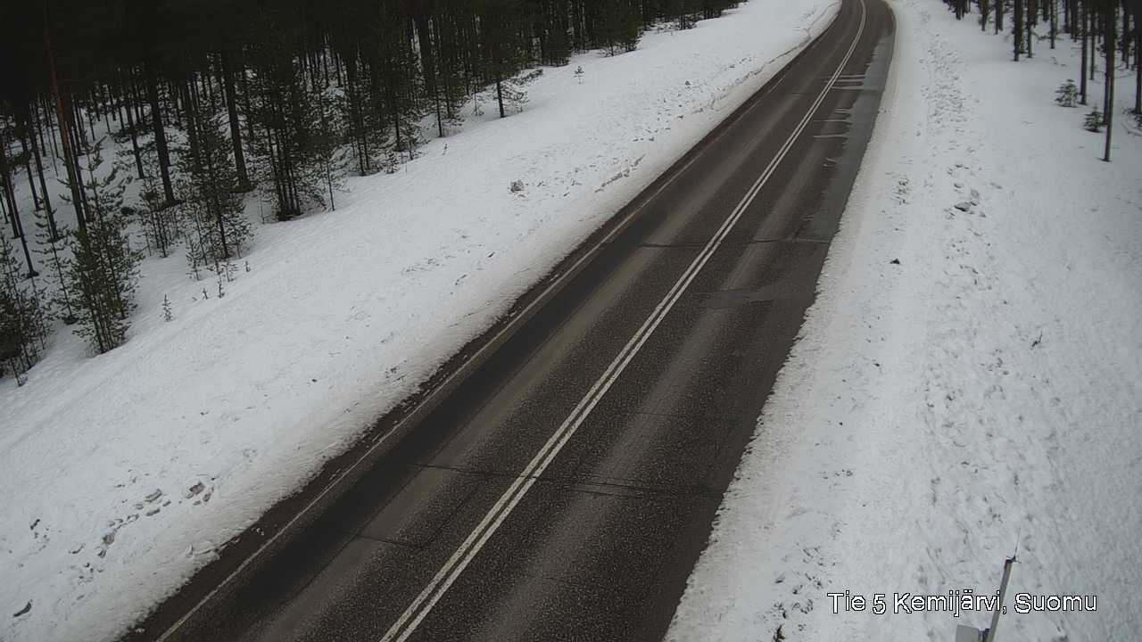 Weather Camera Image Road 5 Kemijärvi, Suomu, Kemijärvi, Lappi