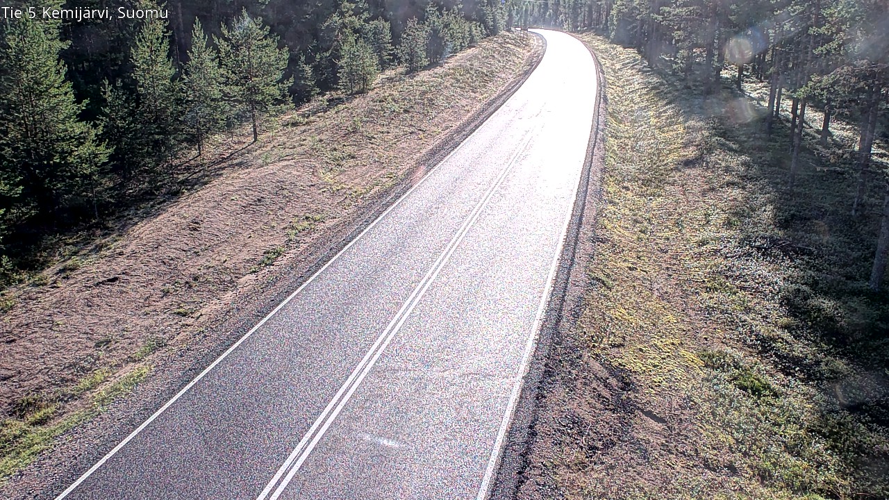 Weather Camera Image Väg 5 Kemi träsk, Suomu, Kemijärvi, Lappi