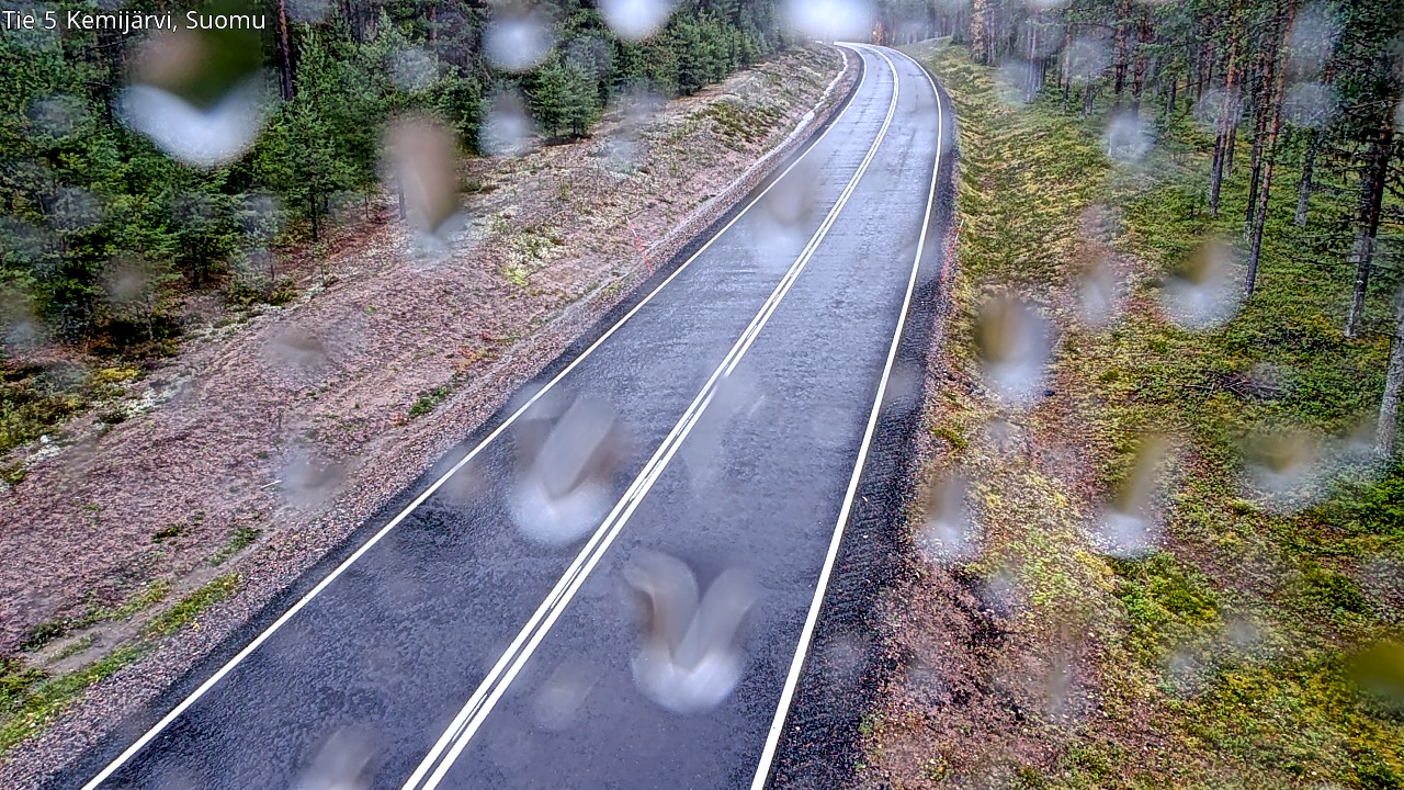 Weather Camera Image Väg 5 Kemi träsk, Suomu, Kemijärvi, Lappi