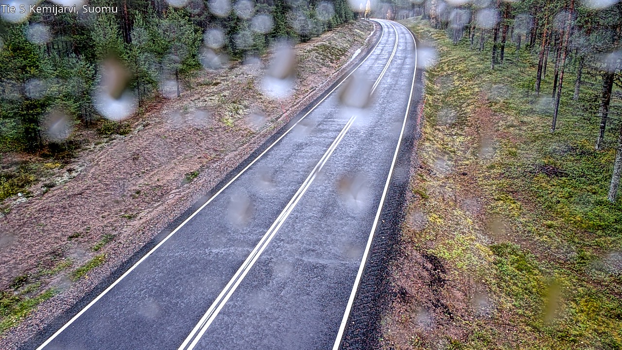 Weather Camera Image Väg 5 Kemi träsk, Suomu, Kemijärvi, Lappi