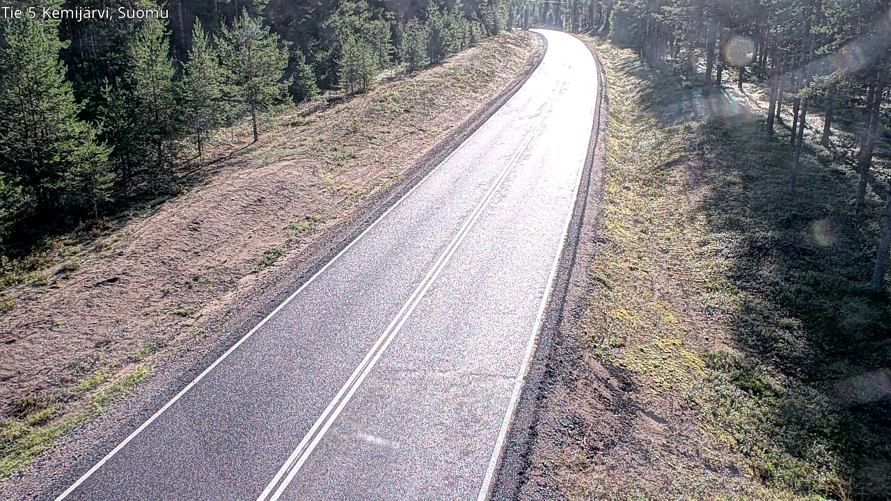 Weather Camera Image Väg 5 Kemi träsk, Suomu, Kemijärvi, Lappi