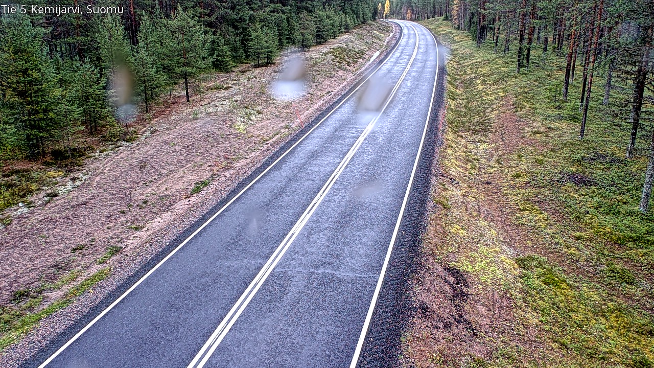 Weather Camera Image Väg 5 Kemi träsk, Suomu, Kemijärvi, Lappi