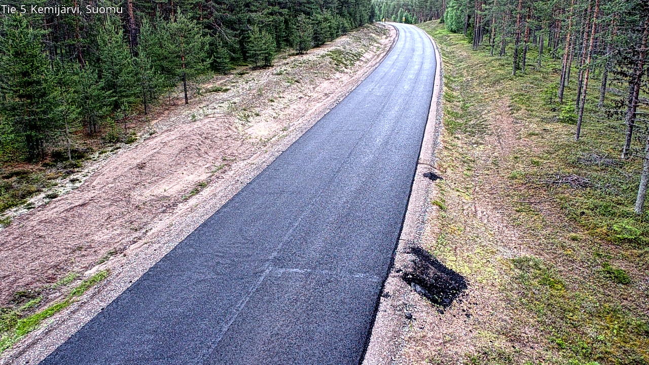 Weather Camera Image Väg 5 Kemi träsk, Suomu, Kemijärvi, Lappi